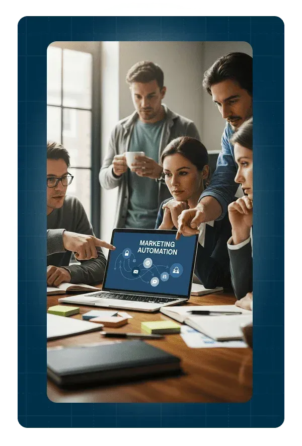 Marketing automation team setup for email sequences, SMS follow-ups, and lead scoring workflows