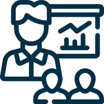 Business coaching and change management icon for contractor operational growth and scaling support