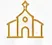 Gold line icon of three people figures.