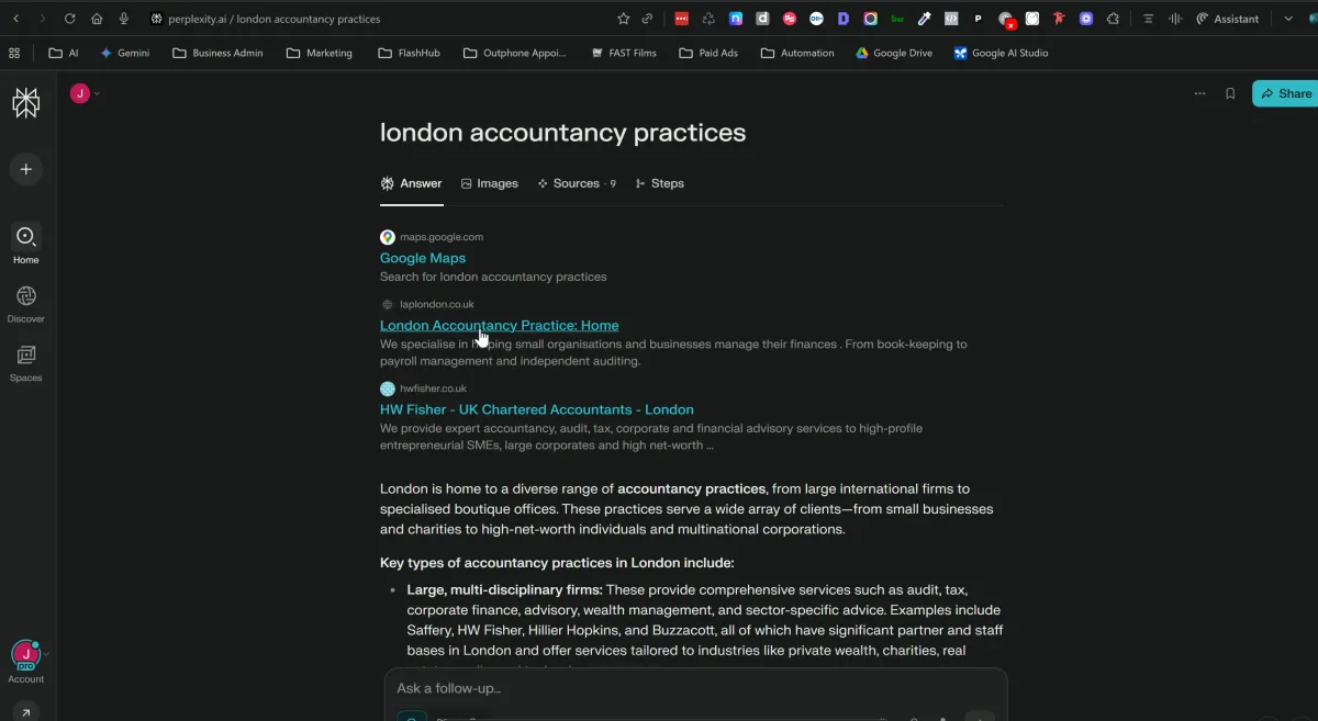 London Accountancy Practices In Perplexity