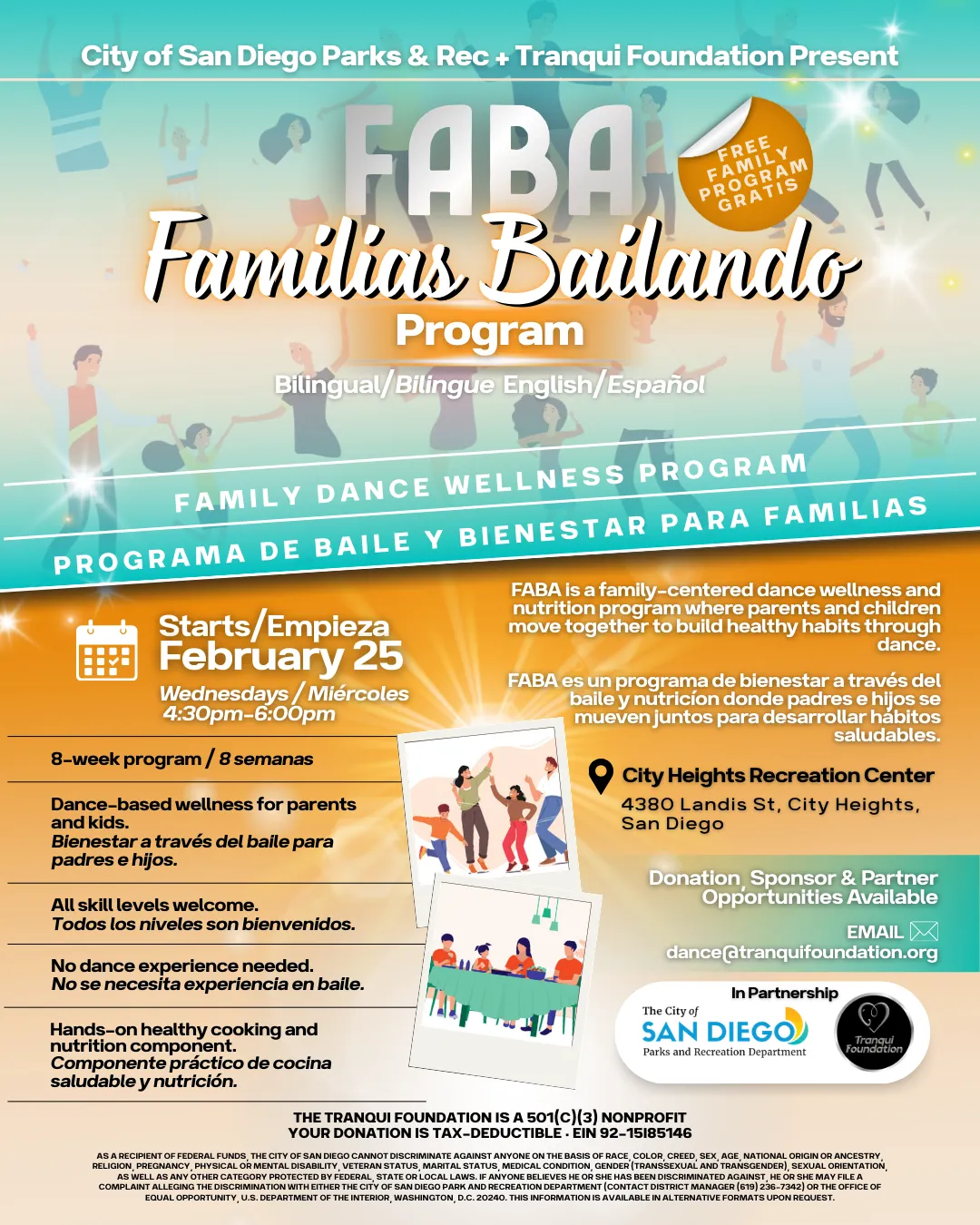 Familias Bailando Program February 2026 City Heights