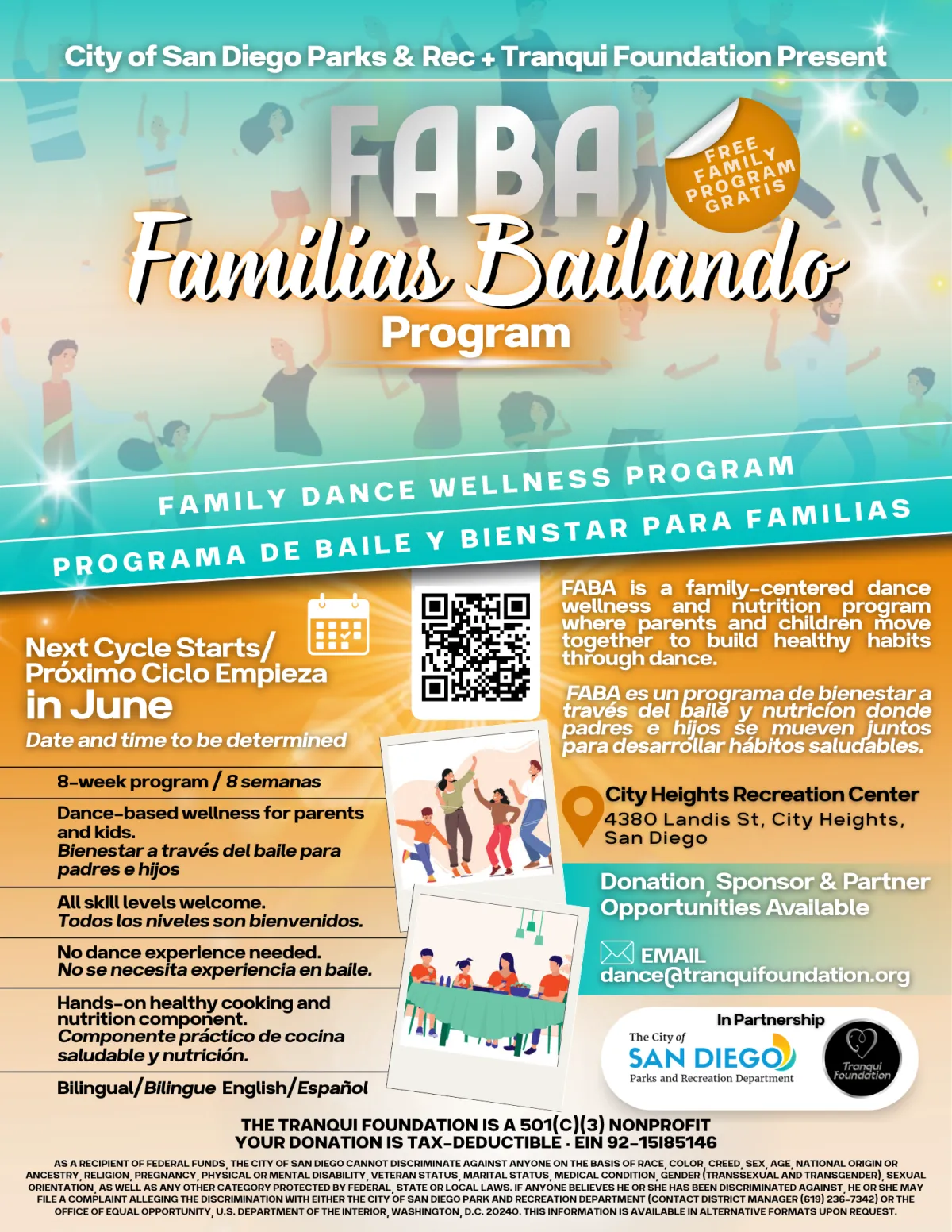 Familias Bailando Program February 2026 City Heights