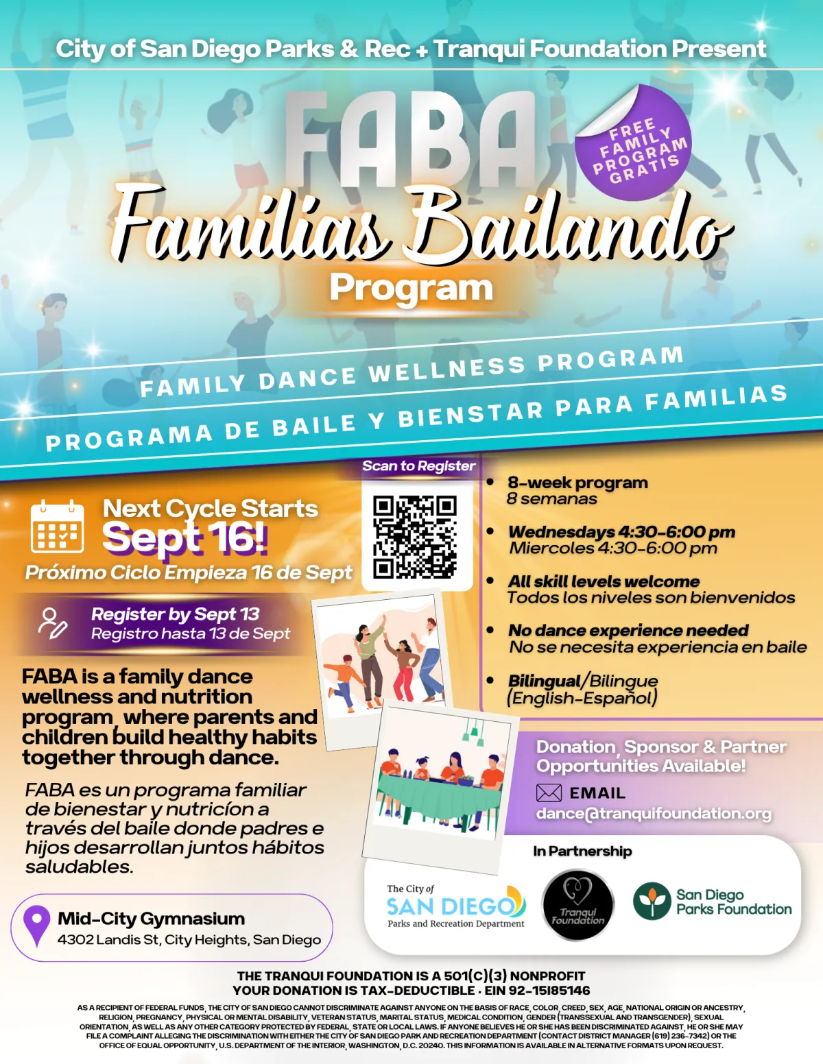 Familias Bailando Program February 2026 City Heights