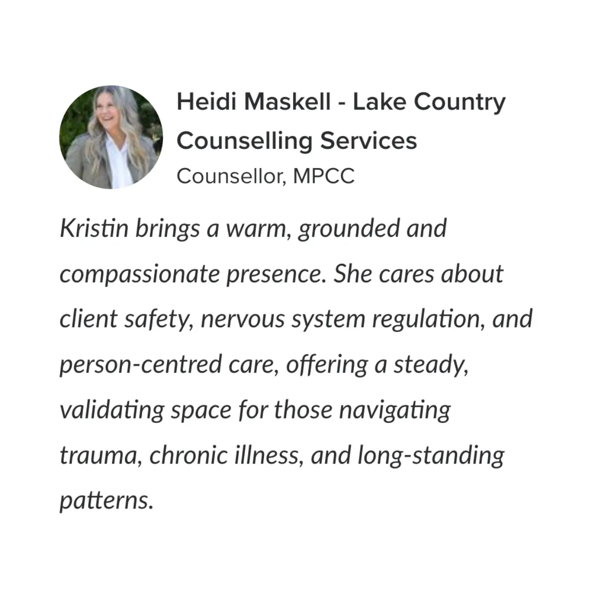 dr kristin wild reiew