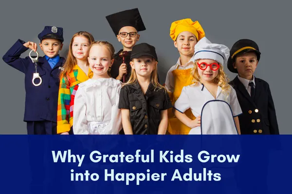 Several young children dressed up like adults, for example doctor, nurse, firefighter, police officer