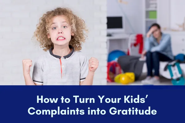 a frustrated-looking child in the foreground and a defeated-looking mom in the background