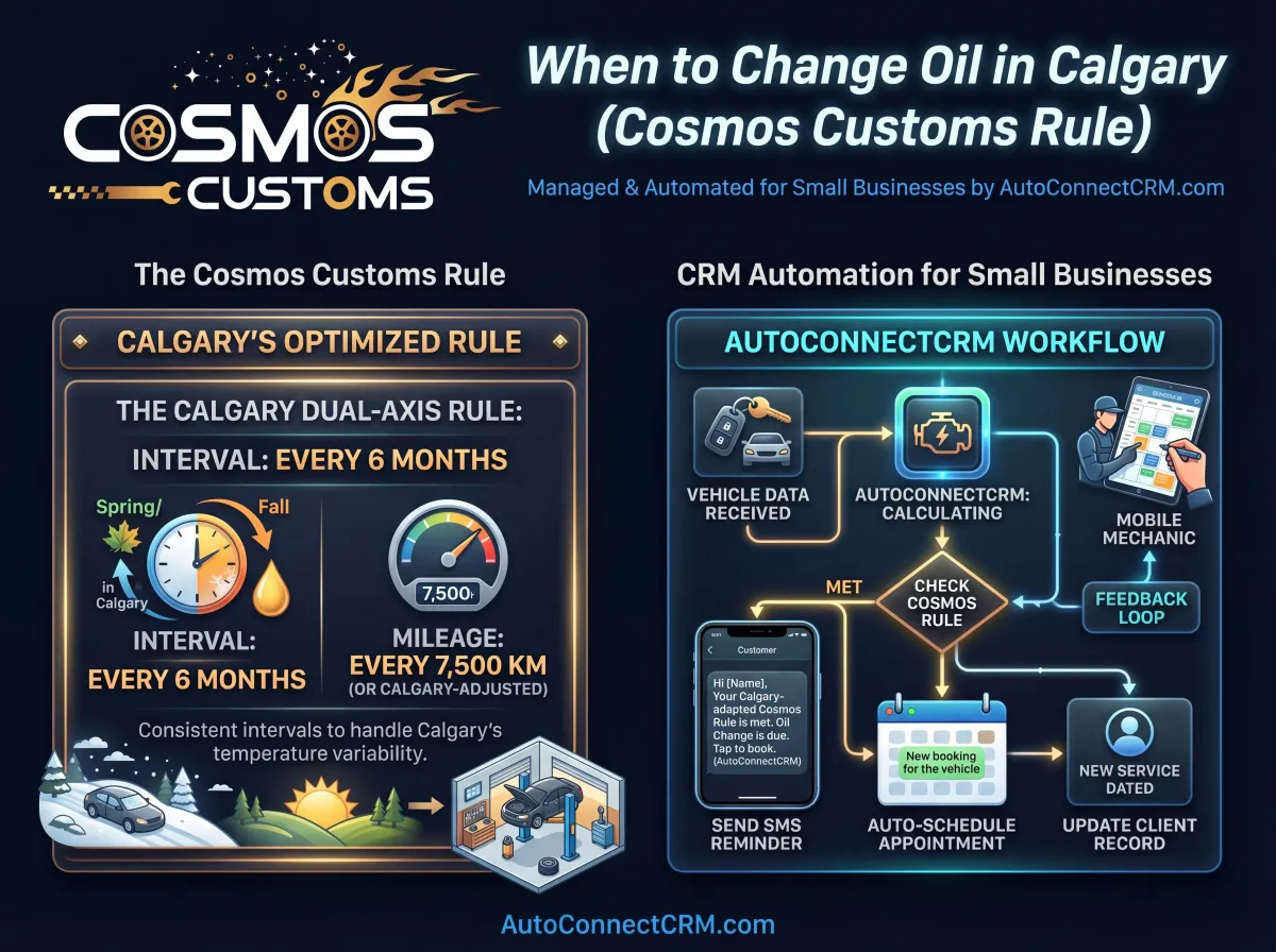 When to change oil in Calgary – mechanic checking engine oil level during oil change service