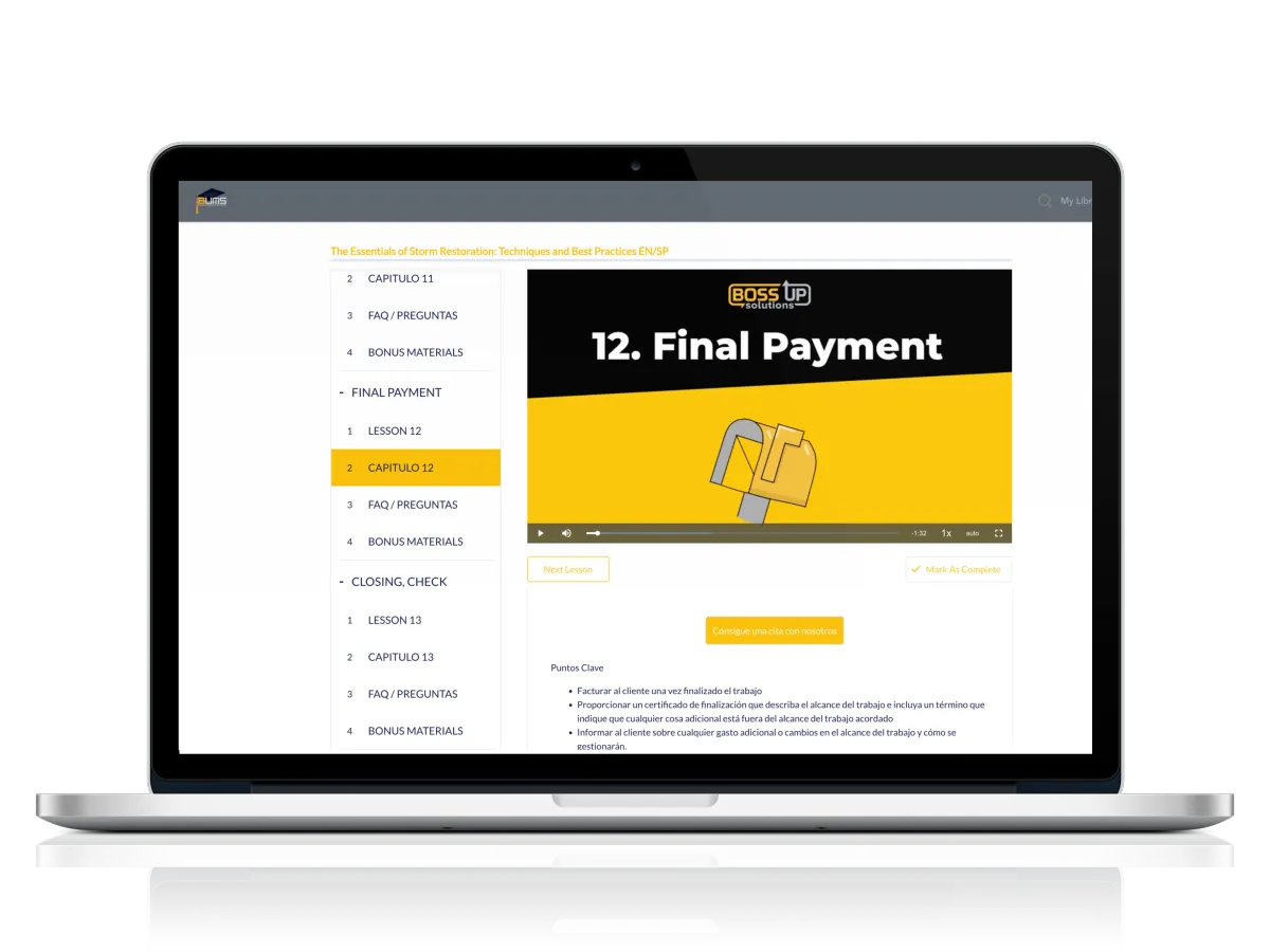 Final Payment Course Lesson Demo