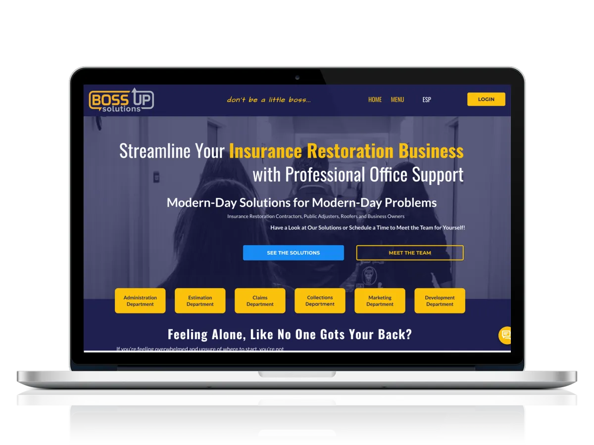 Boss Up Solutions Demo Website Page