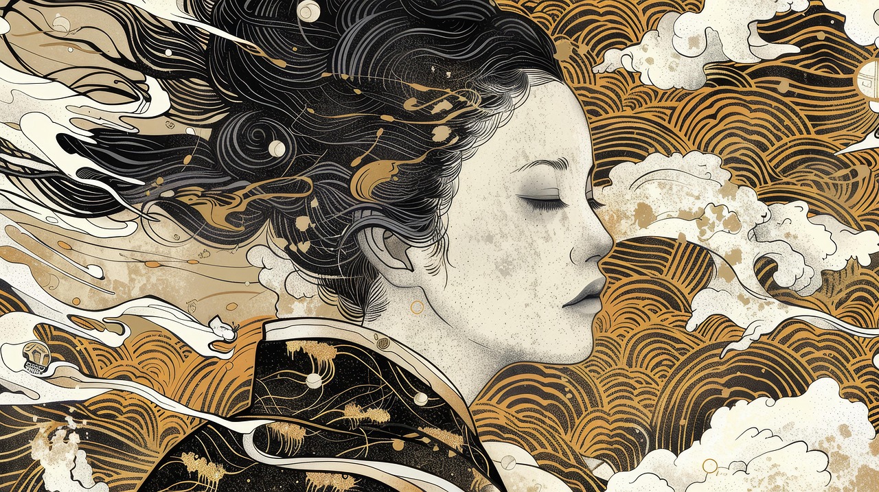 face-of-chinese-woman-with-waves-in-background