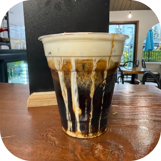 Handcrafted espresso drinks at Rise N Shine Coffee