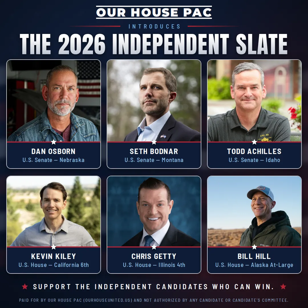 Our House PAC Backs Six Independents for Congress
