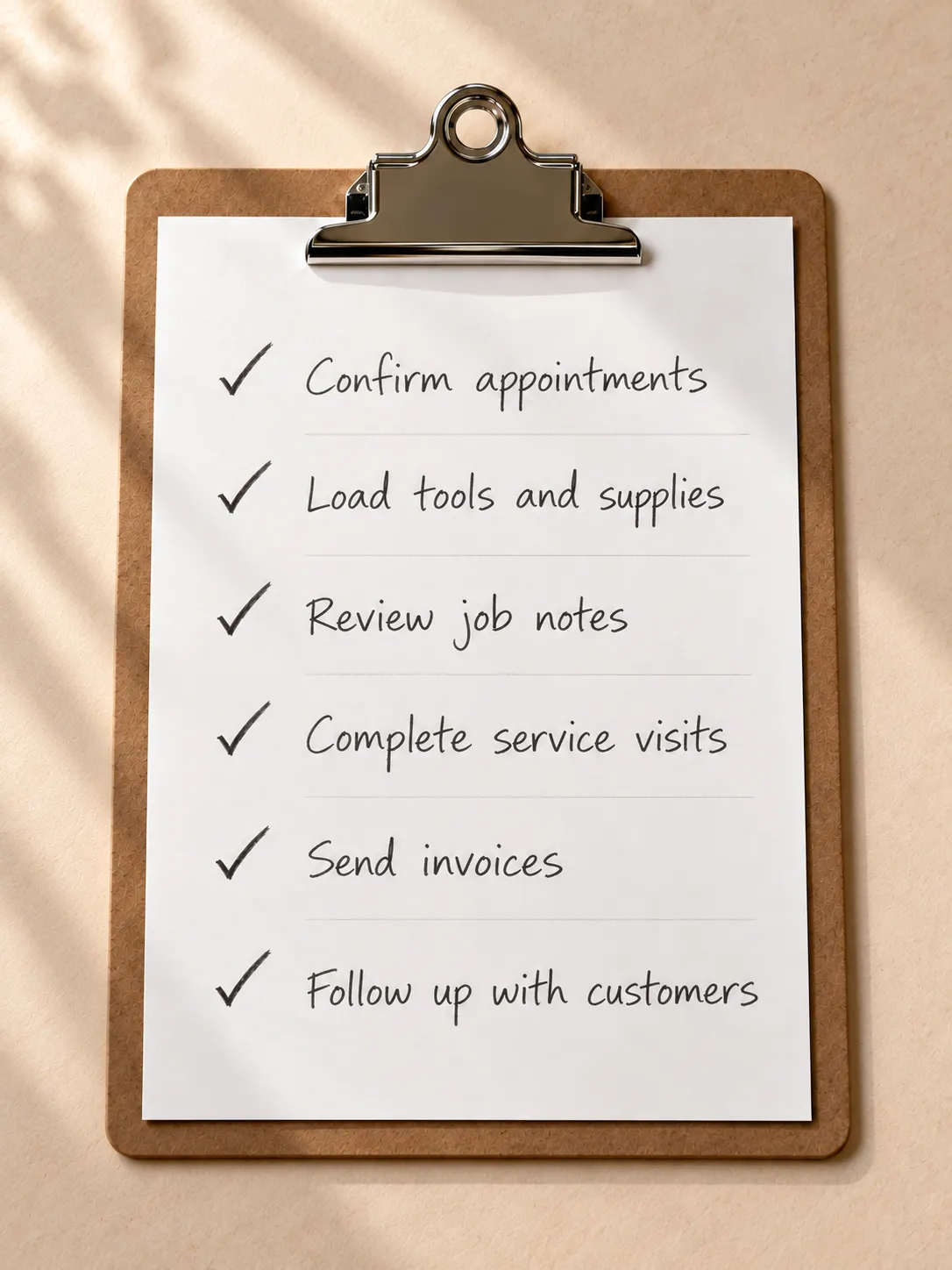 Clipboard with a to-do-list