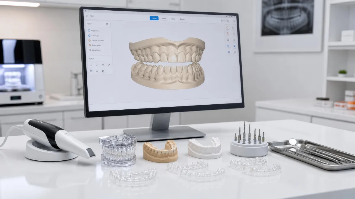 Clean glowing 3D STL dental scan