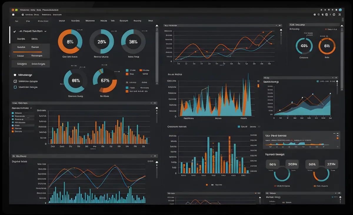 Computer screen displaying multiple graphs that illustrate improvement over time, highlighting trends and progress through visual data representations.