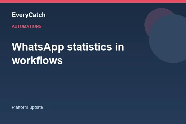 WhatsApp statistics in workflows