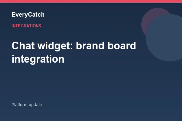 Chat widget: brand board integration