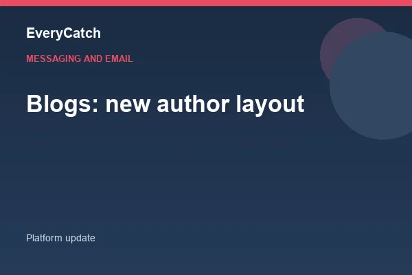 Blogs: new author layout