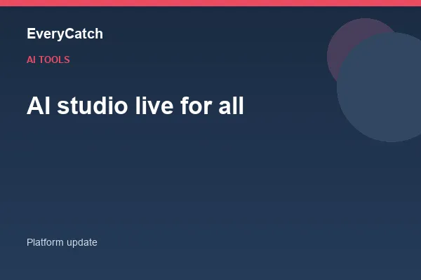 AI studio live for all