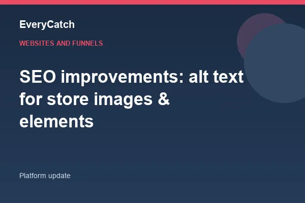 SEO improvements: alt text for store images & elements