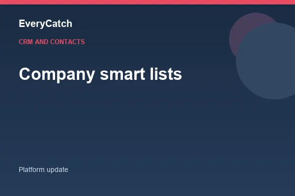 Company smart lists