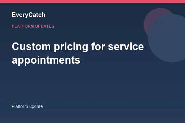 Custom pricing for service appointments