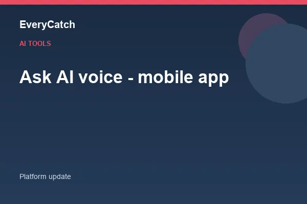 Ask AI voice - mobile app