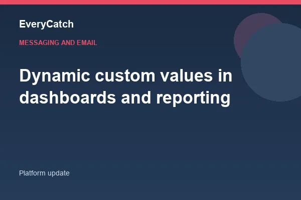 Dynamic custom values in dashboards and reporting