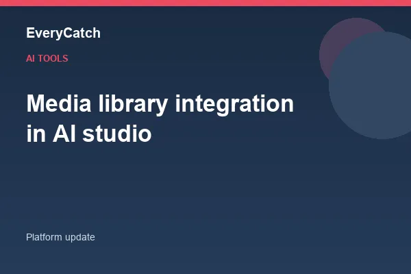 Media library integration in AI studio