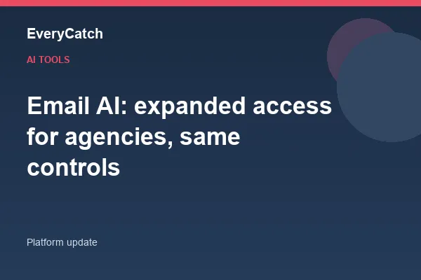 Email AI: expanded access for agencies, same controls