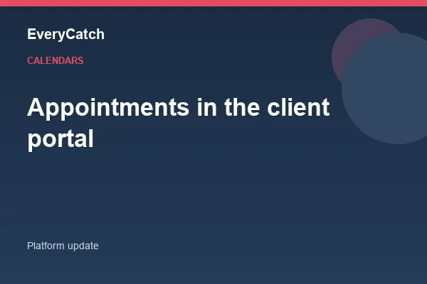 Appointments in the client portal