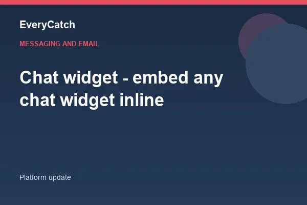 Chat widget - embed any chat widget inline