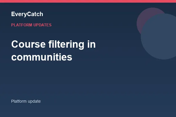 Course filtering in communities