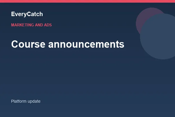 Course announcements