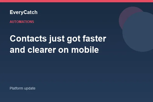 Contacts just got faster and clearer on mobile