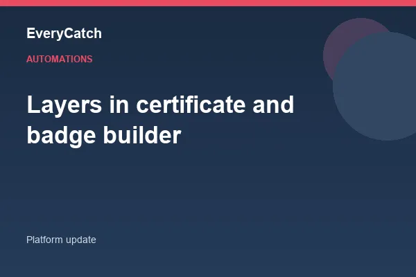 Layers in certificate and badge builder