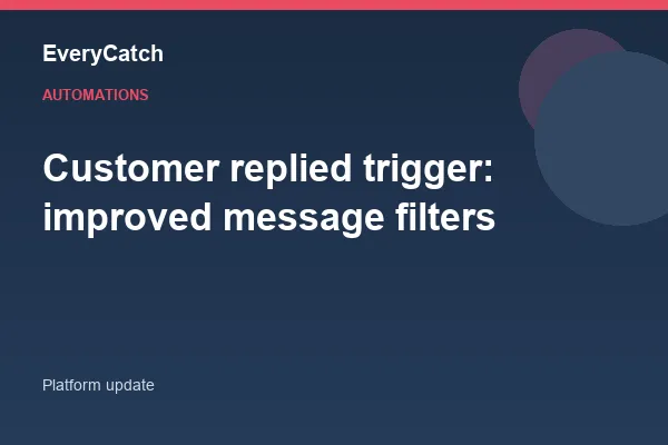 Customer replied trigger: improved message filters