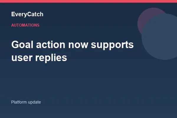 Goal action now supports user replies