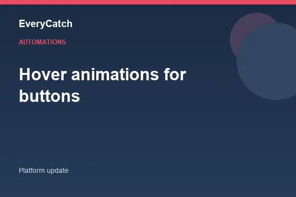 Hover animations for buttons