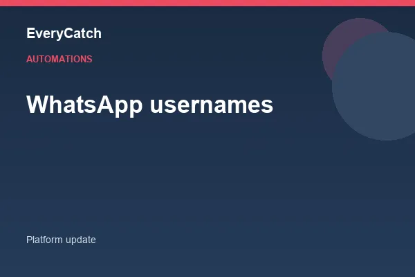 WhatsApp usernames