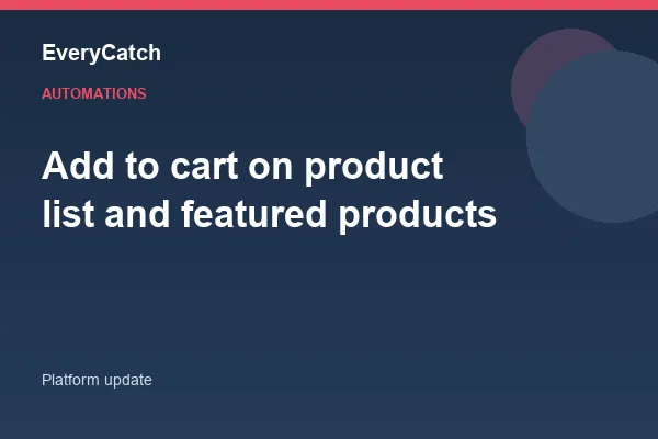Add to cart on product list and featured products