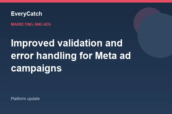Improved validation and error handling for Meta ad campaigns