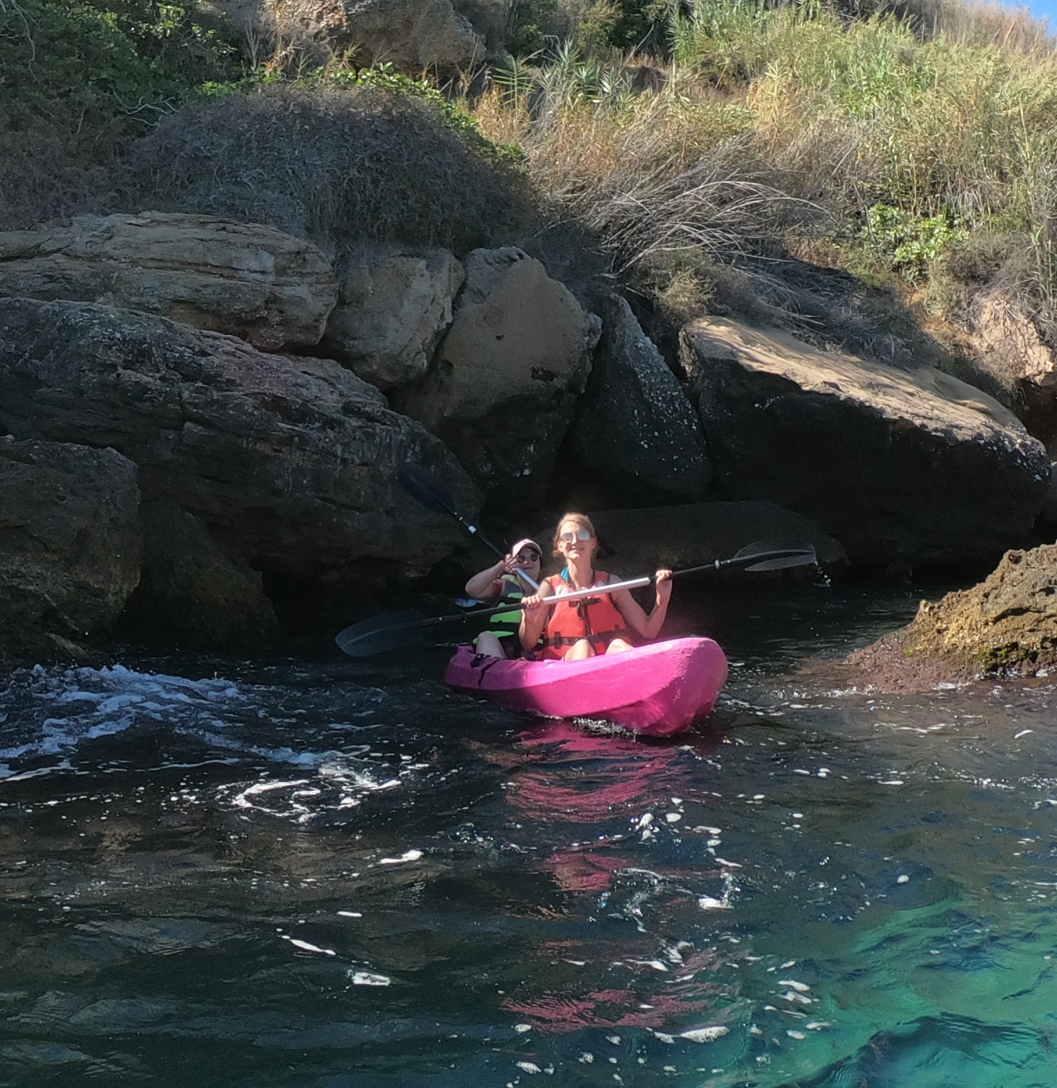 Kayaking caves Nerja Andalusia
