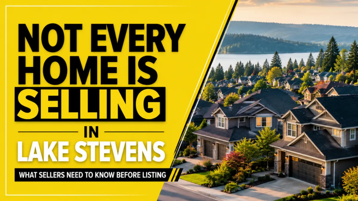 Not Every Home Is Selling in Lake Stevens: What Sellers Need to Know Before Listing