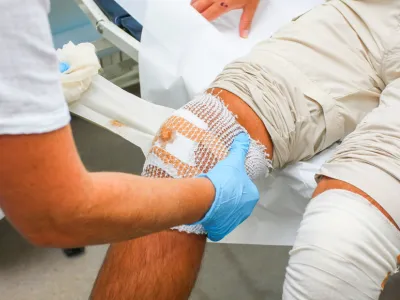 jolly-woman-with-disability-talking-with-man