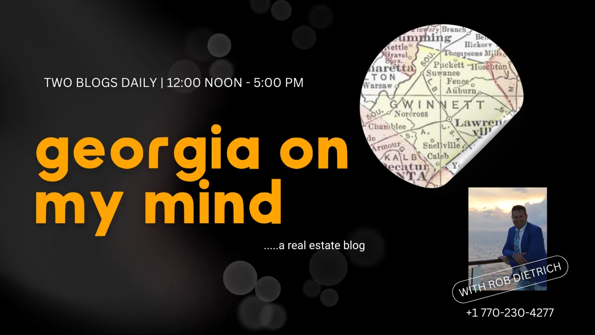 Homepage of Rob Dietrich’s Georgia real estate site featuring property search and interactive map of Georgia
