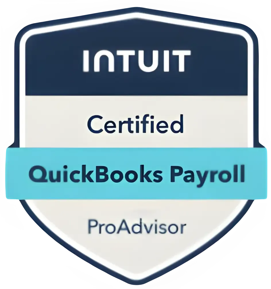 Professional payroll accounting workspace with laptop payroll reports and financial documents representing QuickBooks payroll specialist services from Ferrara Bookkeeping and Consulting Las Vegas bookkeeper Ina Ferrara for small and midsize businesses