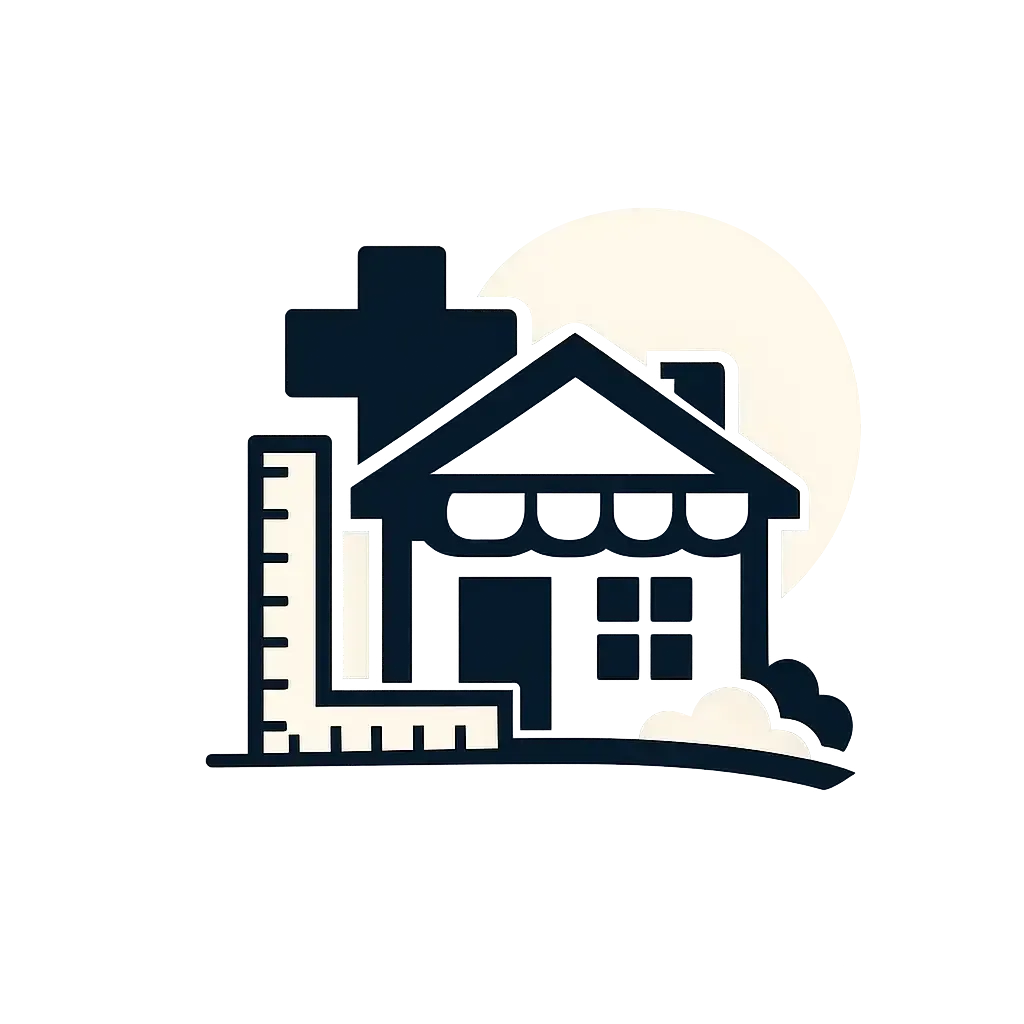 Minimalist navy blue icon representing bookkeeping services for medical dental and healthcare practices from Ferrara Bookkeeping and Consulting Las Vegas bookkeeper Ina Ferrara for healthcare businesses and clinics