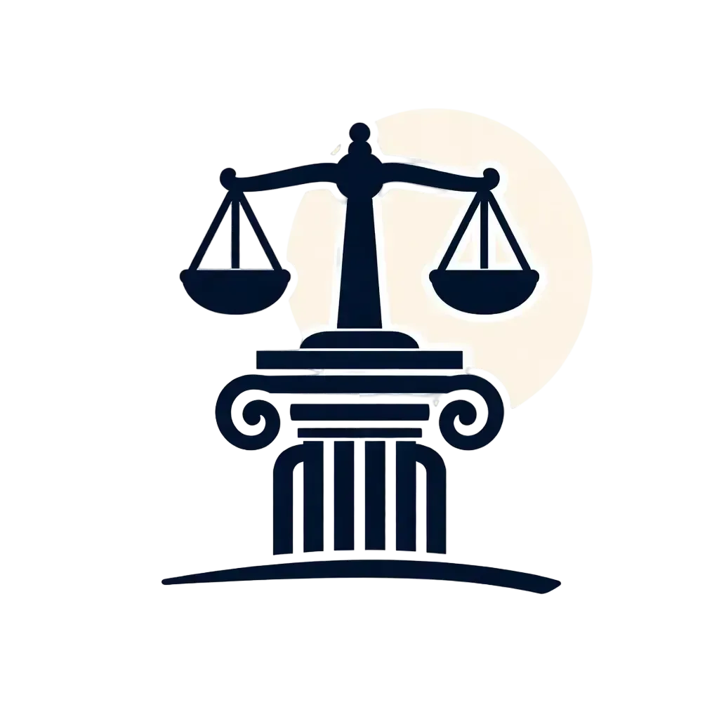 Minimalist navy blue icon representing bookkeeping services for legal professionals and law firms from Ferrara Bookkeeping and Consulting Las Vegas bookkeeper Ina Ferrara