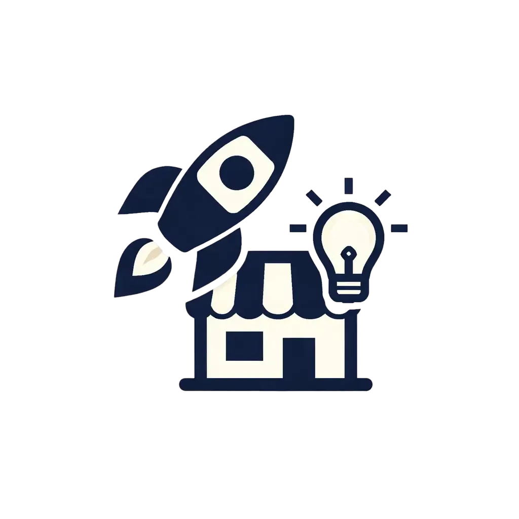 Startup and new business icon with rocket and lightbulb symbol representing Ferrara Bookkeeping and Consulting bookkeeping services for growing businesses
